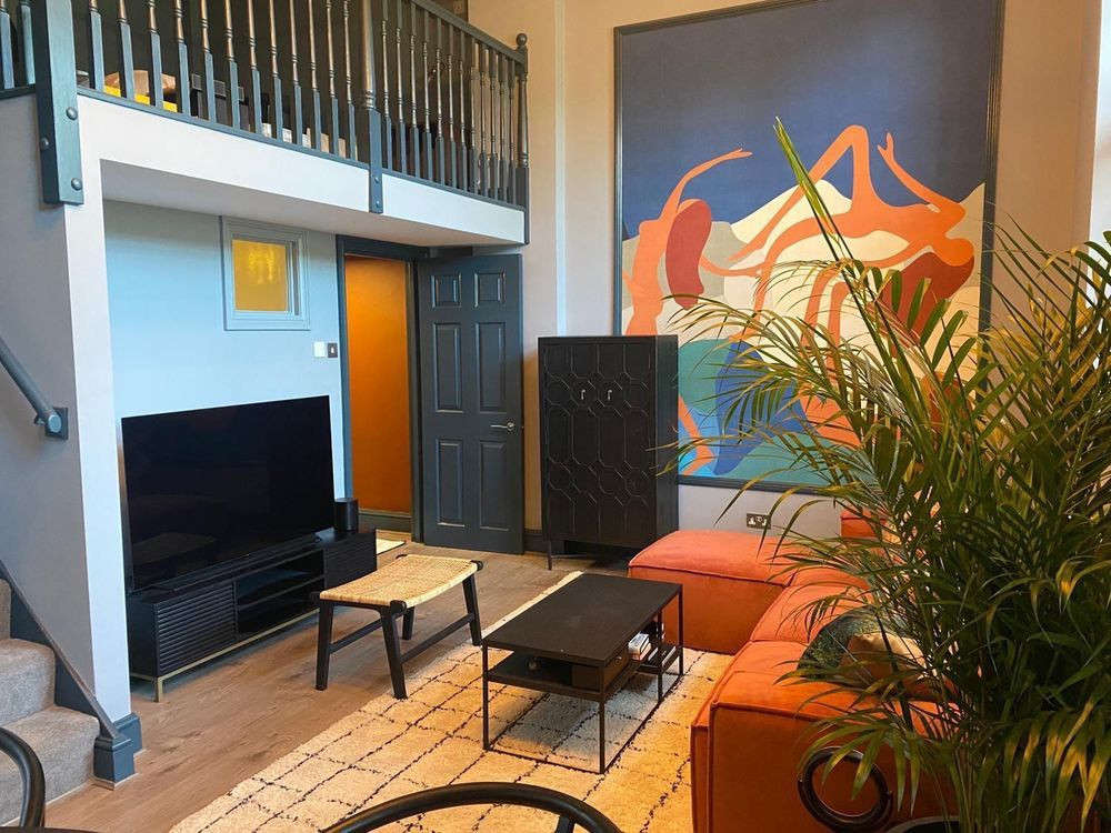 Contemporary Loft Living Room — London