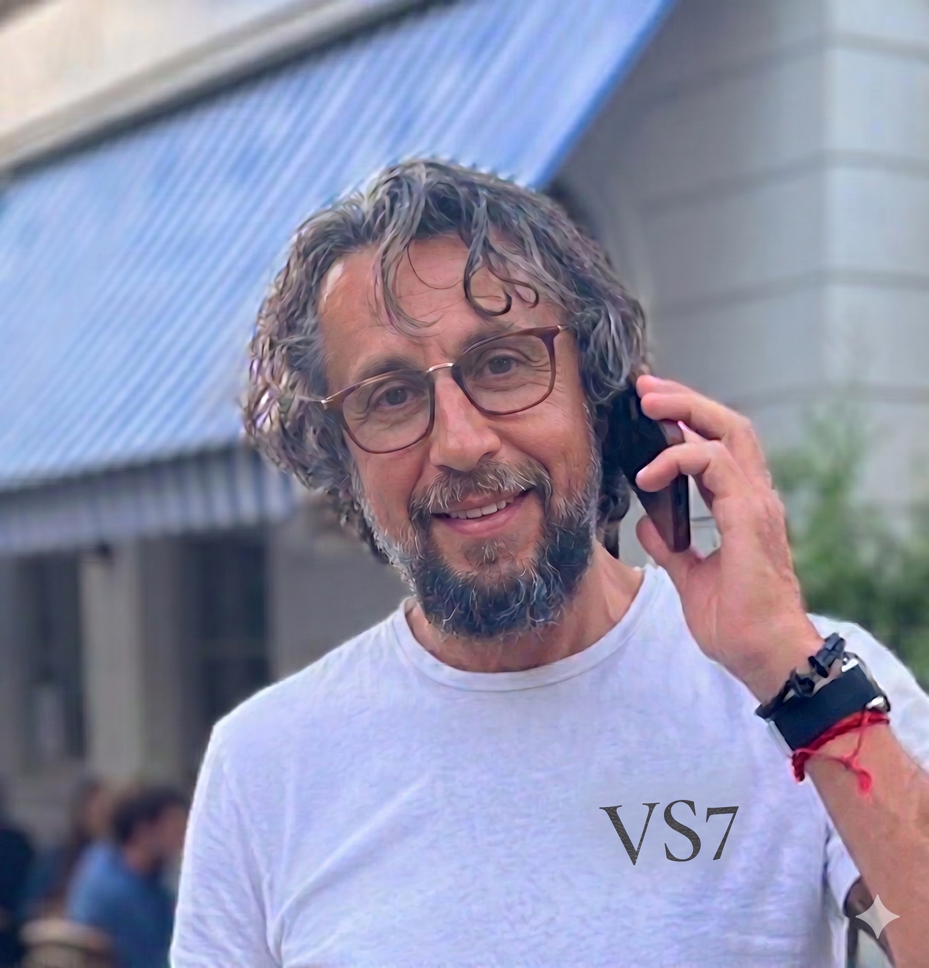 Valeri Stoyanchov painting on site in London